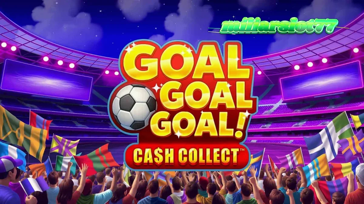 Tampilan visual slot Goal Goal Goal: Cash Collect dengan tema stadion sepak bola